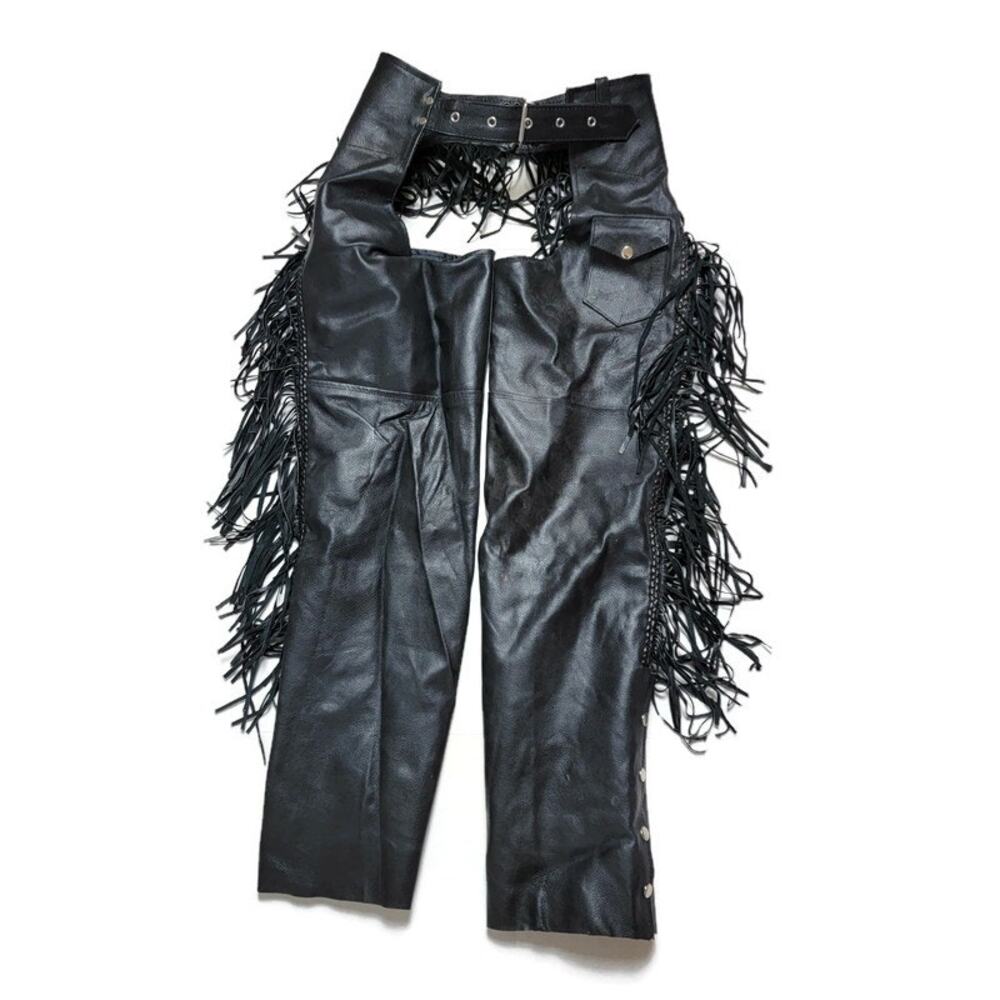 Genuine Leather Fringe Chaps Pants SZ XS